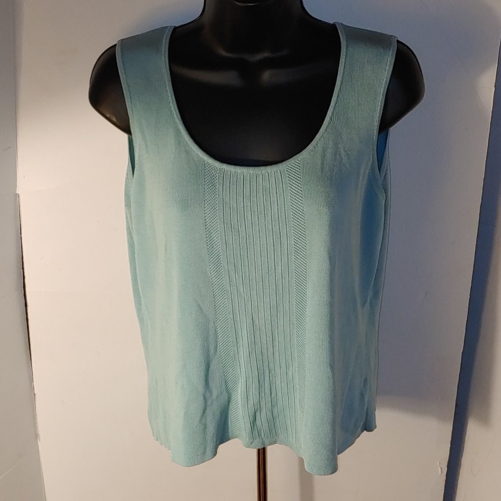 Ann Taylor Light Blue 100% Silk Tank Top